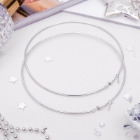 Серьги кольца &laquo;Классика&raquo; d=10 см, цвет серебро