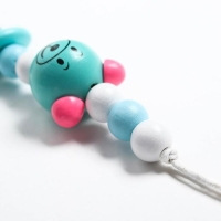 Держатель для соски - пустышки &laquo;Мишка&raquo;, деревянный, цвет бирюзовый