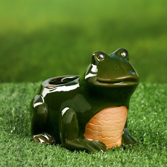 Горшок "Лягушка" 12х10х9см