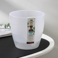 Кашпо для цветов со вставкой &laquo;Грация&raquo;, 2 л, цвет прозрачный