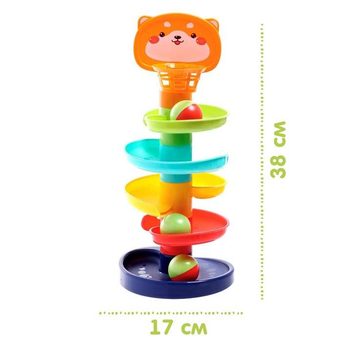 Развивающая пирамидка &laquo;Попади в корзину&raquo;, 6 элементов, МИКС