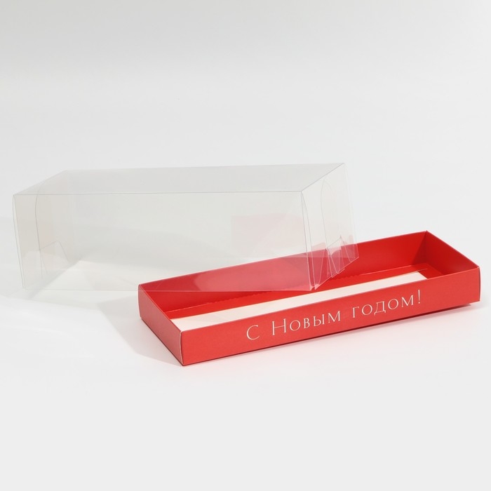 Коробка для десерта &laquo;Новогодний красный&raquo;, 26, 2 х 8 х 9,7 см, Новый год