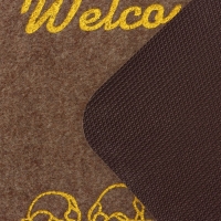 Коврик придверный грязезащитный Доляна &laquo;Тапочки&raquo;, влаговпитывающий, 35&times;58 см, цвет МИКС