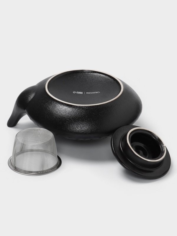 Чайник заварочный с ситом 0,75 л, Magistro Black Swan, черный