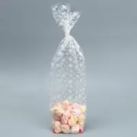 Пакет подарочный новогодний с жёстким дном &laquo;Снежинки&raquo;, 6 х 8 х 30 см