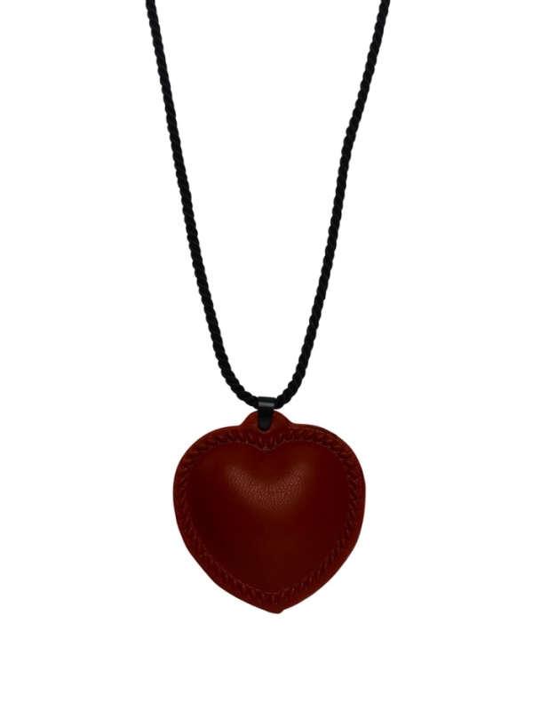 Портупея с кулоном &laquo;Сердечко&raquo; кожа, трансформер, коричневая, 150 см