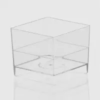 Форма пластиковая одноразовая для фуршета &laquo;Куб&raquo;, 60 мл, прозрачная