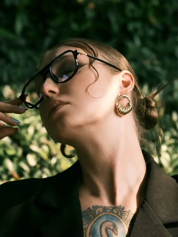 Серьги металл "Кольца" тренд, цвет золото