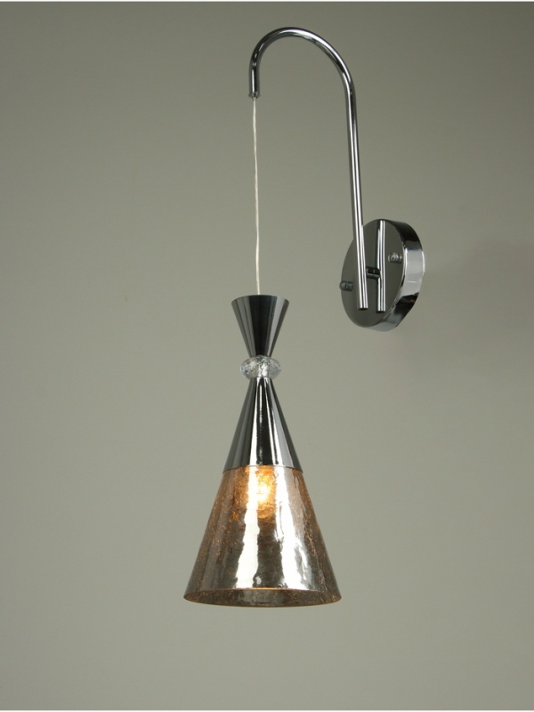 Бра &laquo;Рианна&raquo; 1х40Вт Е27 серебро 23х15х49+80см