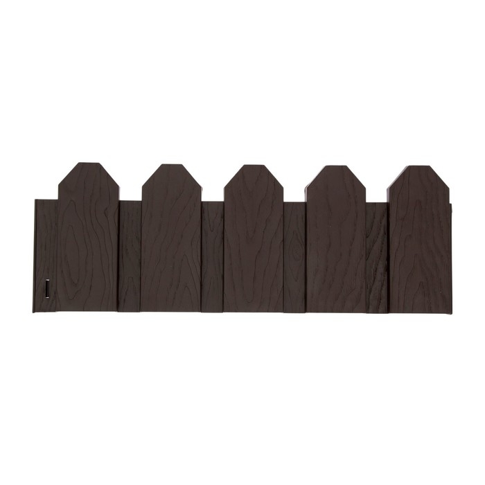 Ограждение декоративное, 18 &times; 300 см, 6 секций, пластик, коричневое, &laquo;Дачник&raquo;