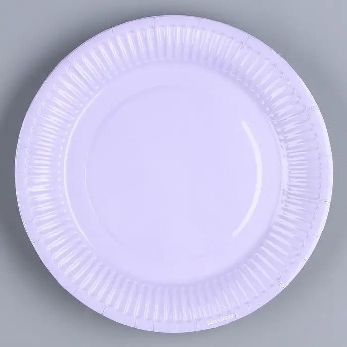 Тарелка одноразовая бумажная &laquo;Лаванда&raquo;, однотонная