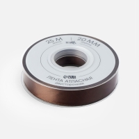 Лента атласная двухсторонняя №0850 20мм*25&plusmn;1м орехово-коричневый TR