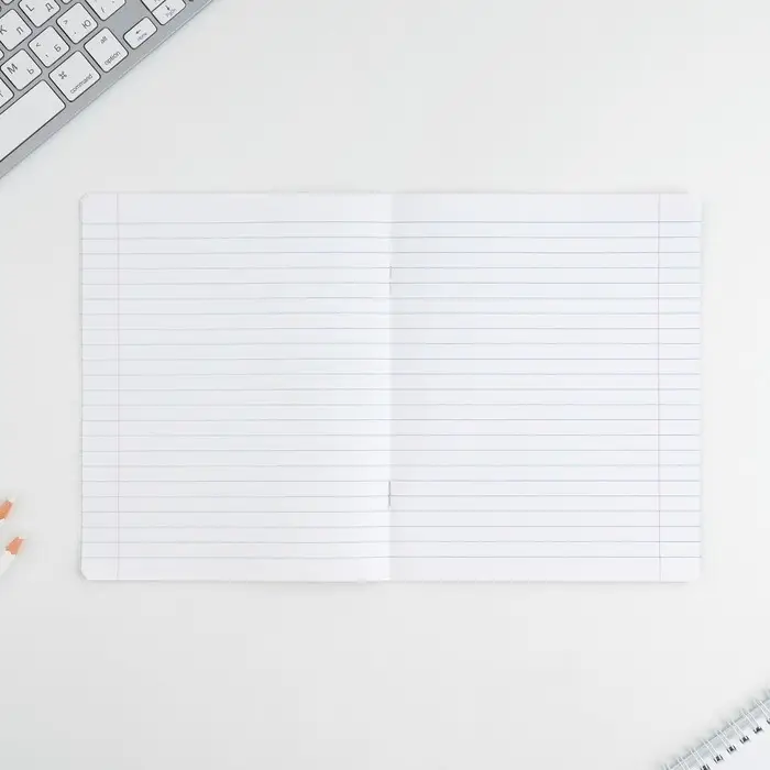 Тетрадь в линейку 12 листов А5, на скрепке &laquo;Минимализм&raquo;, обложка мелованный картон, блок №1 белизна 96%, 5 видов МИКС