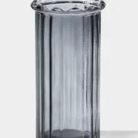 Ваза стекло настольная "Кейли" 19х9,5 см, серый