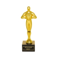 Кубок наградная фигура &laquo;Золотой босс&raquo;, оскар, пластик, подставка камень, 18 х 6 см