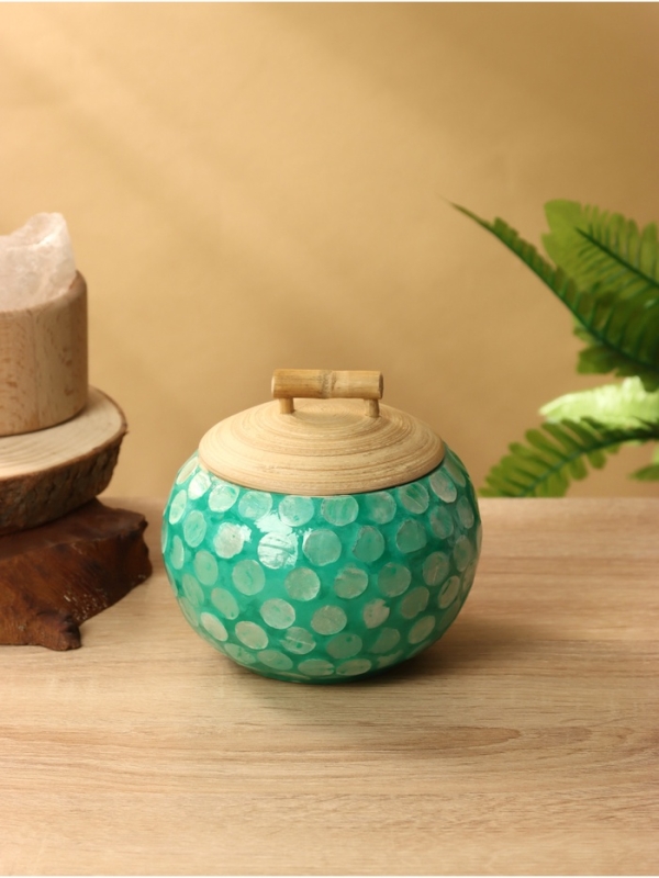 Банка для сыпучих продуктов 13х13х11 см, бамбук