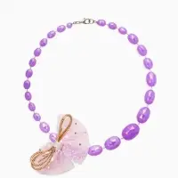 Бусы детские Выбражулька &laquo;Бант&raquo;, граненые бусины, 40 см, цвет сиреневый