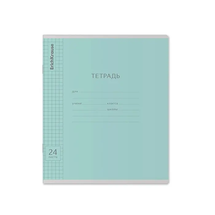 Тетрадь 24 листа в клетку, ErichKrause &laquo;Классика Visio&raquo;, обложка мелованный картон, МИКС