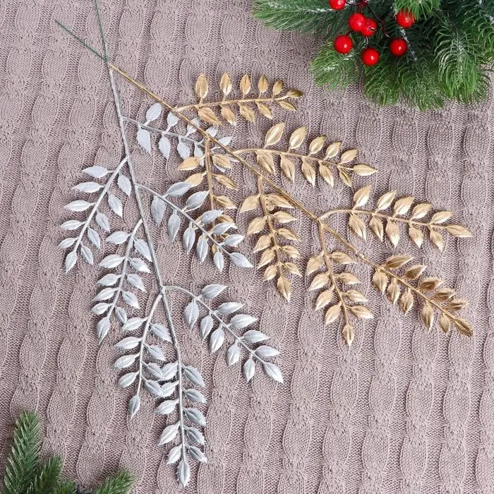 Декор блеск &laquo;Миртовая ветвь&raquo;, 13&times;31 см, МИКС (золото, серебро)