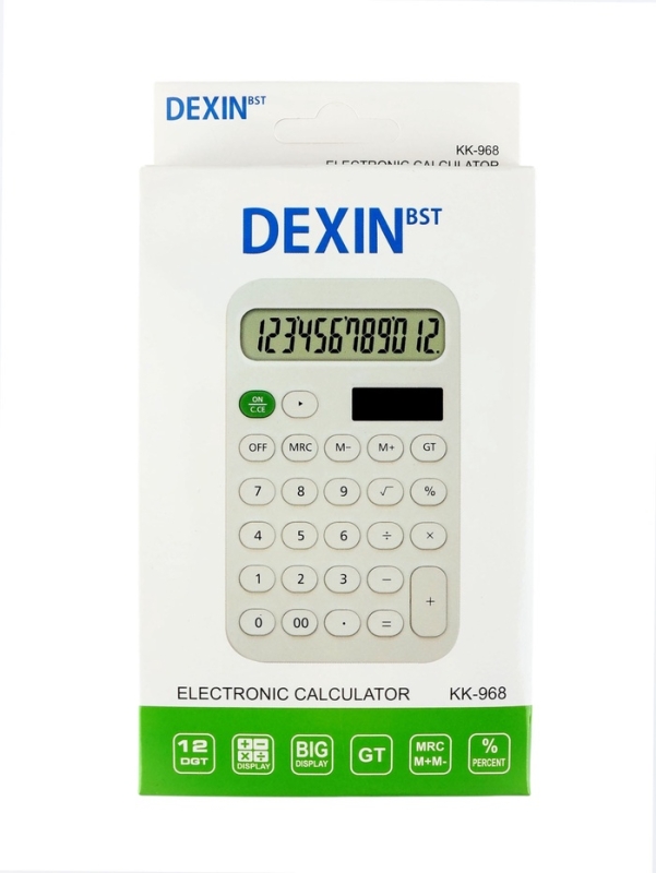 Калькулятор настольный 12-разрядный КК-968, розовый