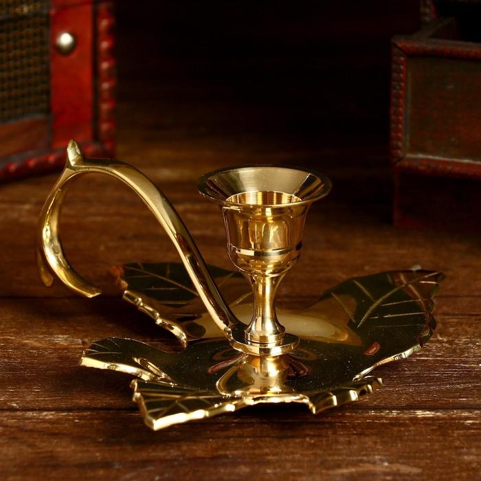 Подсвечник "Леонардо" латунь 16х16х7 см