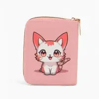 Кошелек дет 07-01-01 Июнь2537 кот, 8,52,510,5 см, 2 отд+отд/молн, д/карт, розовый