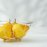 Фруктовница Доляна &laquo;Солнце&raquo;, 23&times;23&times;9 см, цвет золотой