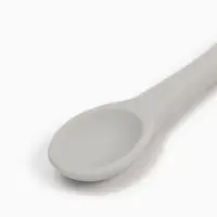 Тарелка детская на присоске и ложка, серый, Mum&Baby