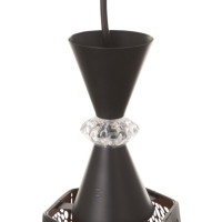 Светильник "Цветы" 1х40Вт Е27 черный 15х15х35+100см