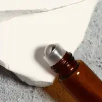 Флакон стеклянный для парфюма, с металлическим роликом, 5 мл, коричневый, чёрный