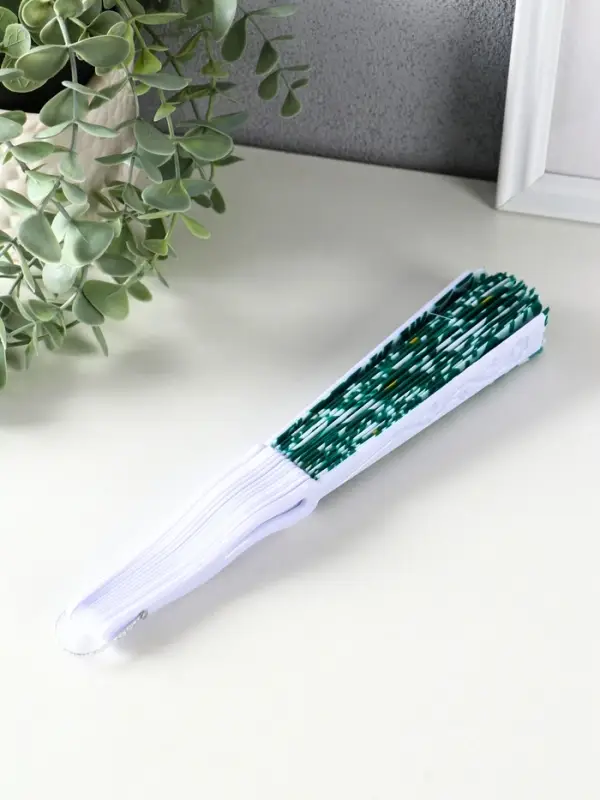 Веер пластик, текстиль "Шёлковый путь" МИКС 23 см