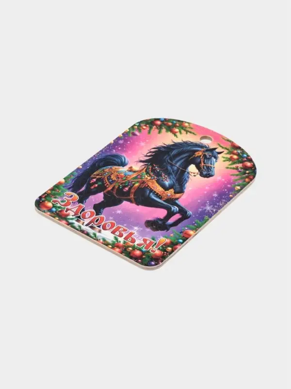 Доска разделочная сувенирная Дарим Красиво &laquo;Символ года. Здоровья&raquo;, дерево, 27.5&times;19.5&times;0.5 см, разноцветная