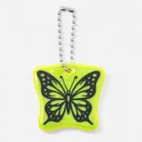 Светоотражающий элемент двусторон бабочка 4,8*4,6см цепочка салатовый АУ