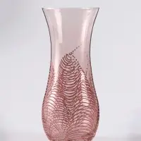 Ваза &laquo;Тодес&raquo; волна, h=26 см, стекло, светло-розовая
