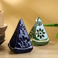 Подсвечник "Пирамидка" керамика, цв. МИКС, 8х8х12 см