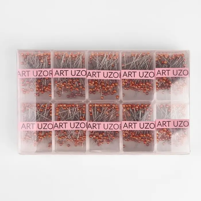 Булавки портновские, 38 мм, 50 шт., цвет бронзовый