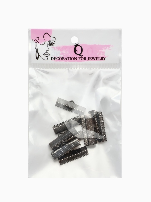 Зажим для ленты (набор 10 шт.) 22 мм СМ-343, цвет серый