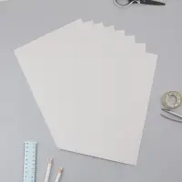 Картон белый А4, 8 листов немелованный односторонний &laquo;Весёлые зверята&raquo; 200 г/м&sup2;