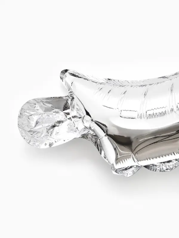 Воздушный шар фольгированный 22" "Бант" цвет серебро