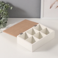 Шкатулка дерево 6 делений "Велосипед" 23х15х7 см