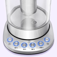 Чайник электрический стеклянный с подсветкой КТ-622 - 1.7 л