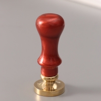 Печать для сургуча с пластиковой ручкой "Классика цифра 1" 2,5х2,5х6,3 см