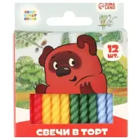 Свечи для торта &laquo;Винни-Пух&raquo;, 12 штук, Союзмультфильм