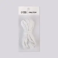 Шнурки для обуви, пара, плоские, 8 мм, 110 см, белые