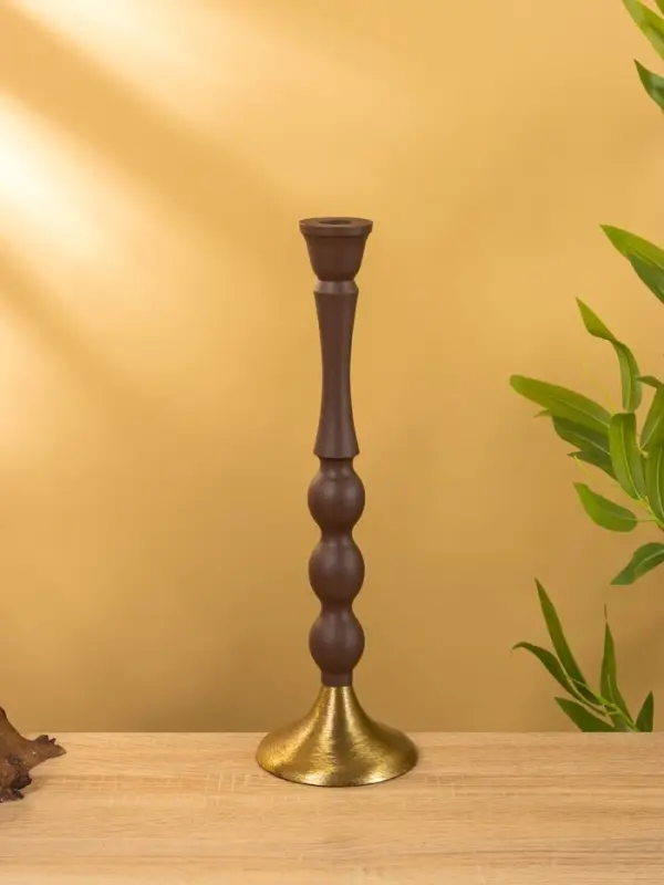 Подсвечник на 1 свечу "Шоколад" 10,5х10,5х34,5 см