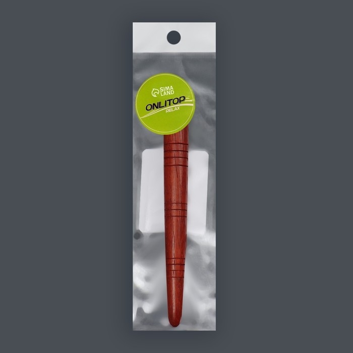 Массажёр &laquo;Палочка&raquo;, деревянный, универсальный, 14,5 &times; 1,5 см, цвет &laquo;красное дерево&raquo;