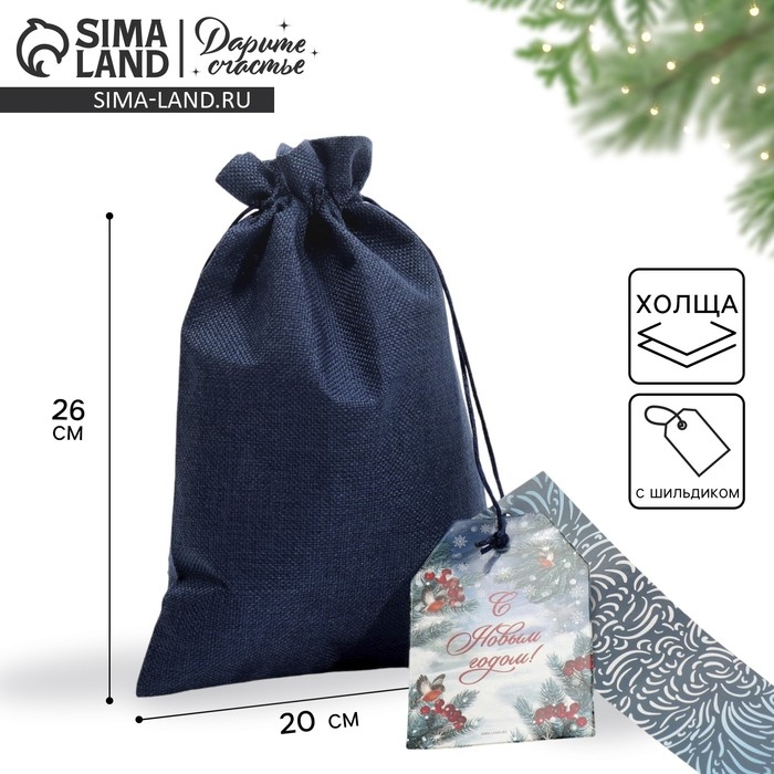 Мешок подарочный &laquo;Вьюга&raquo;, 20 х 30 см +/- 1.5 см, Новый год