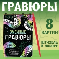 Книга &laquo;Змеиные гравюры&raquo;, 8 картин, со штихелем
