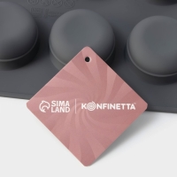 Форма для выпечки и муссовых десертов KONFINETTA &laquo;Паутина&raquo;, силикон, 29,5&times;17,5&times;2,5 см, 12 ячеек (4,2&times;2,5 см), цвет серый