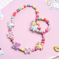 Набор детский &laquo;Выбражулька&raquo; 2 предмета: бусы, браслет, единорог, цвет МИКС